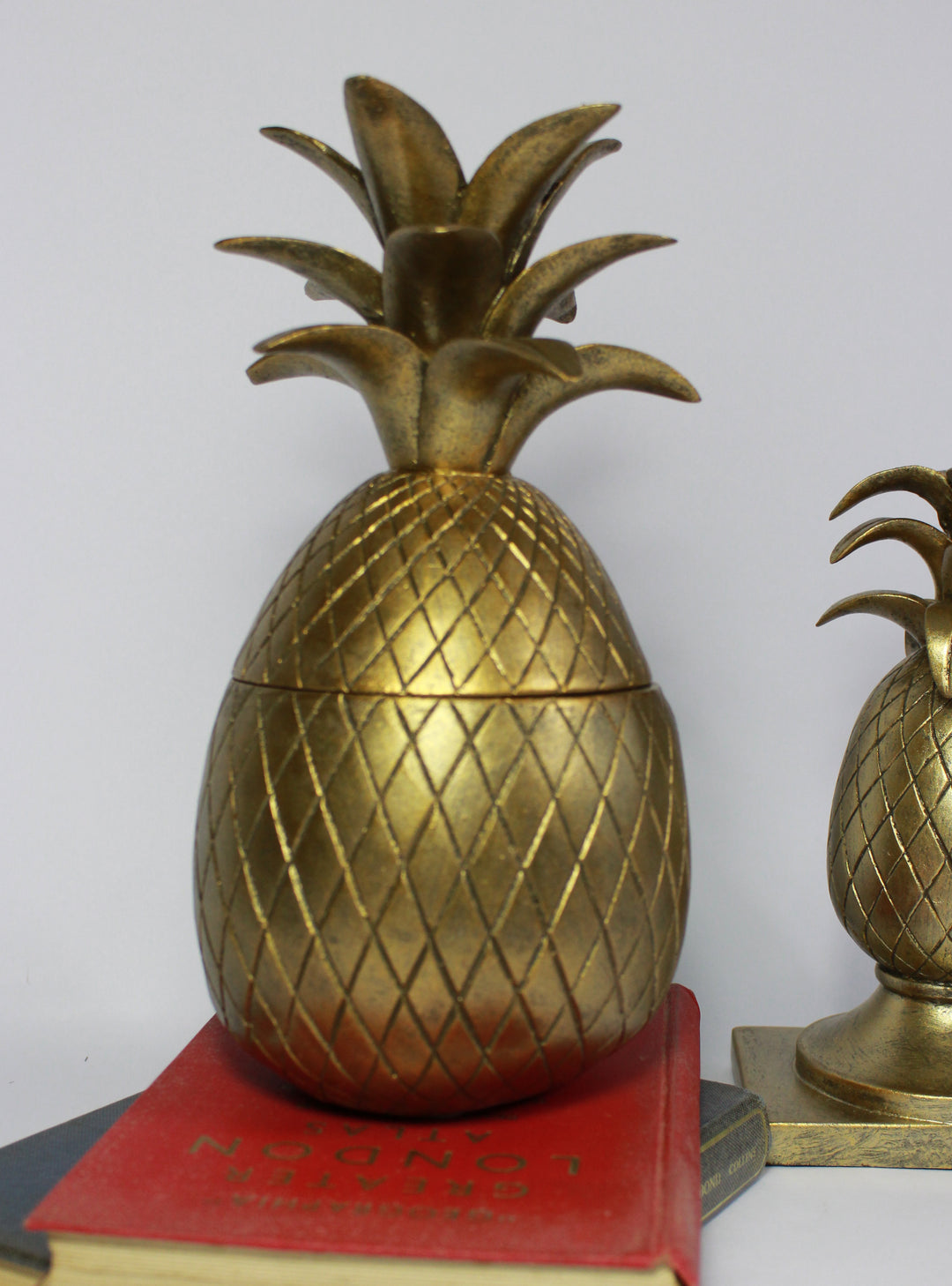 Pineapple Trinket Pot, Gold pineapple pot