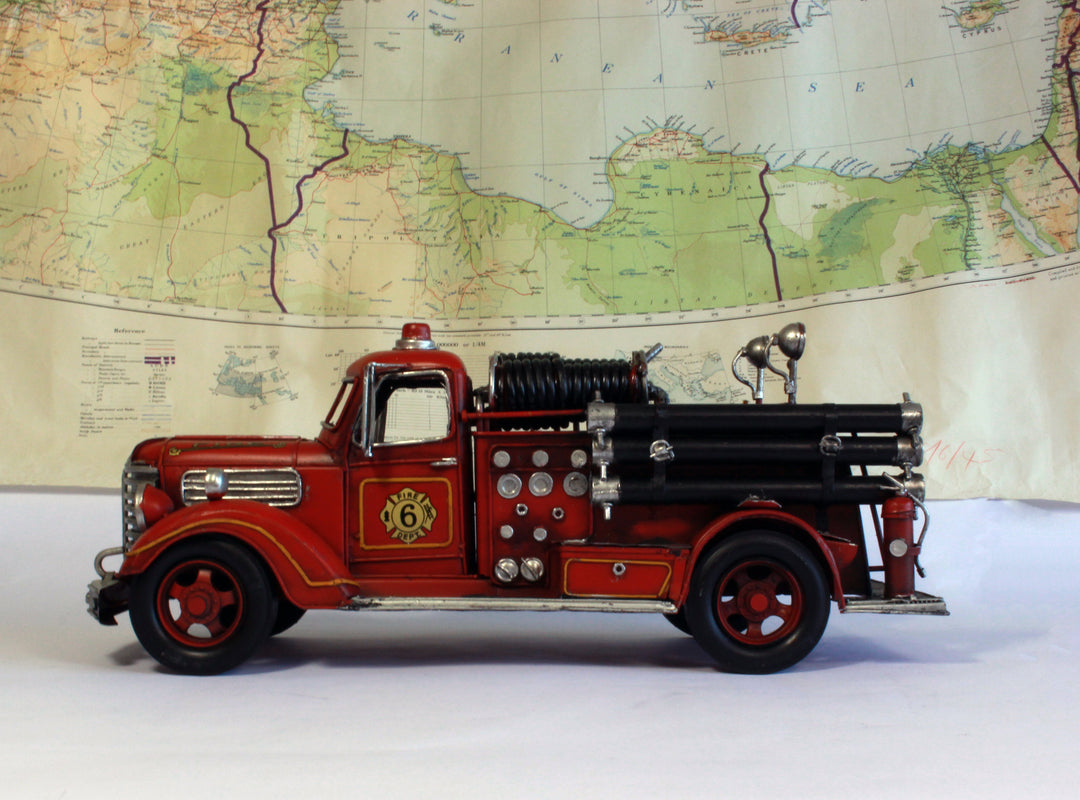 Fire Truck Model - Vintage Fire Engine - Retro American Fire Truck