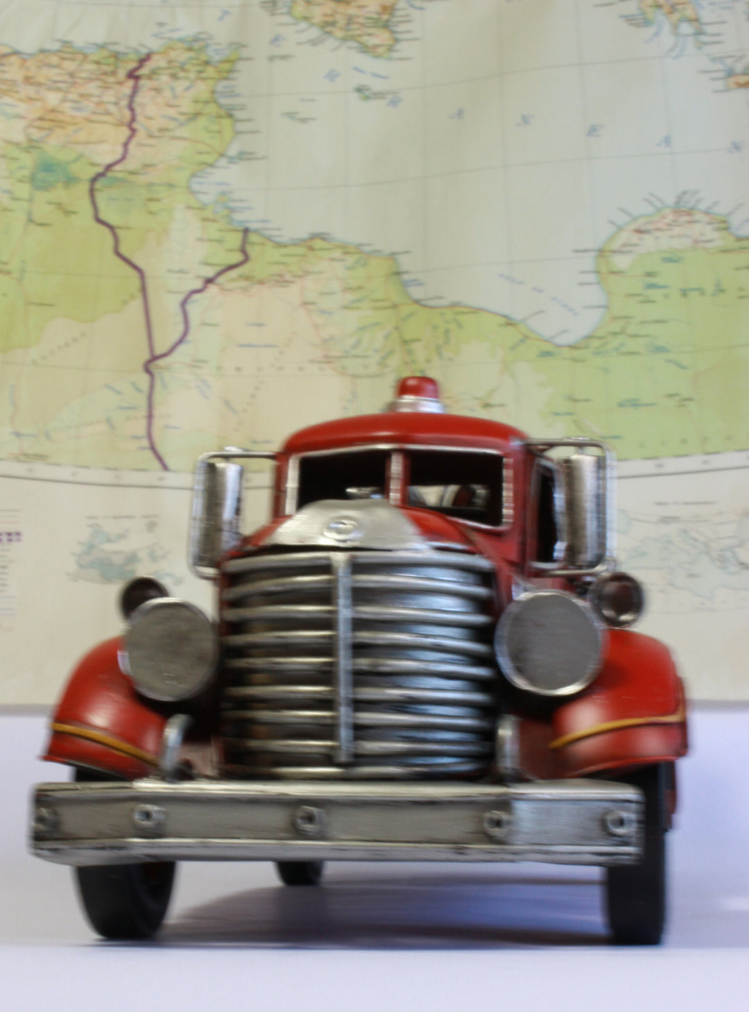 Fire Truck Model - Vintage Fire Engine - Retro American Fire Truck
