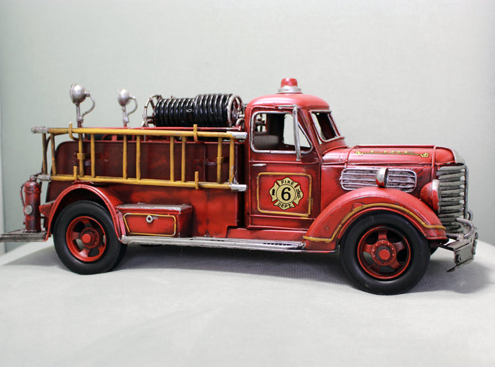 Fire Truck Model - Vintage Fire Engine - Retro American Fire Truck