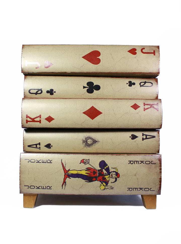 Playing Card Chest of Drawers, Alice in Wonderland Wonky Cabinet