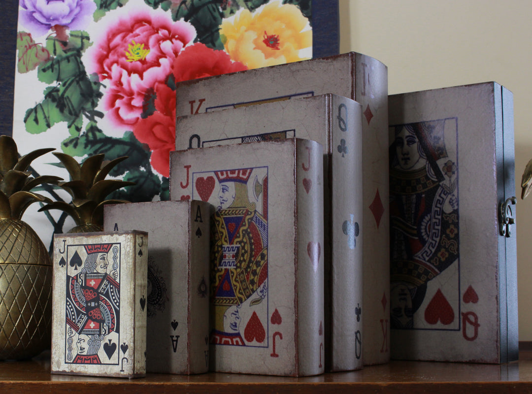 Storage Boxes –  Playing Card Storage Boxes – Alice In Wonderland Decor