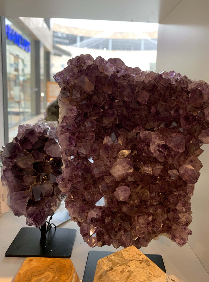 Amethyst – Natural Stone Amethyst on Metal Stand