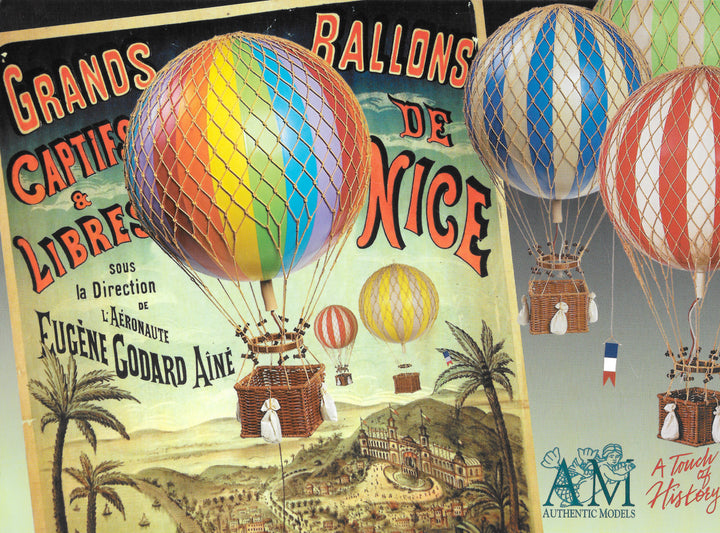 Authentic model  Jules Verne's inspired vintage replica hot air balloon