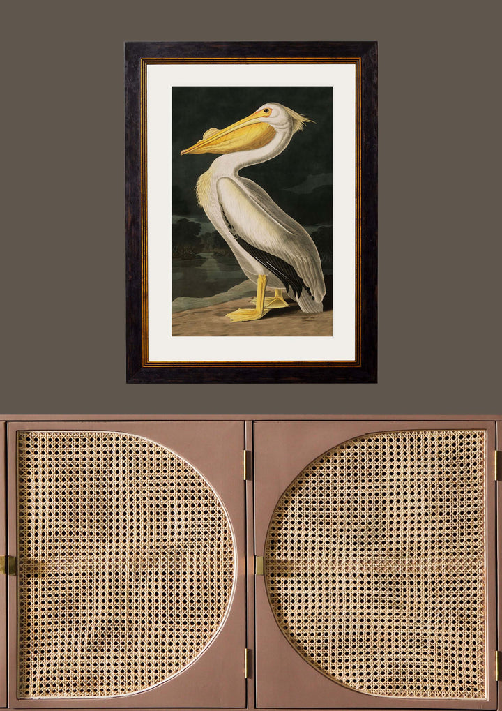 Pink Flamingo Framed Wall Picture, John James Audubon Prints, 95cmx70cm