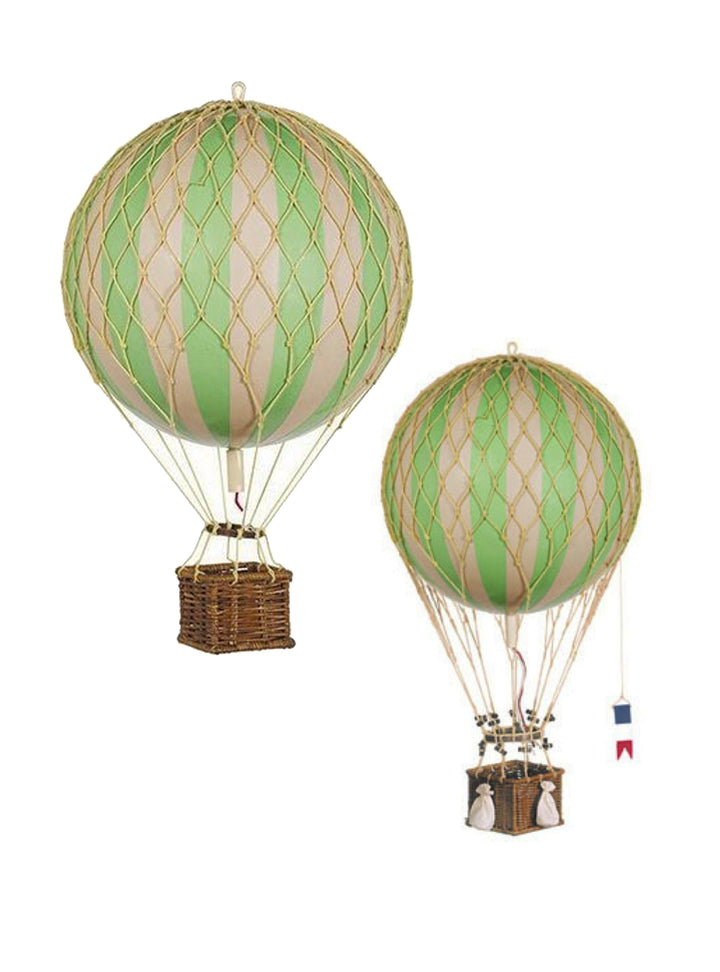 green hot air balloons, authentic model balloons 