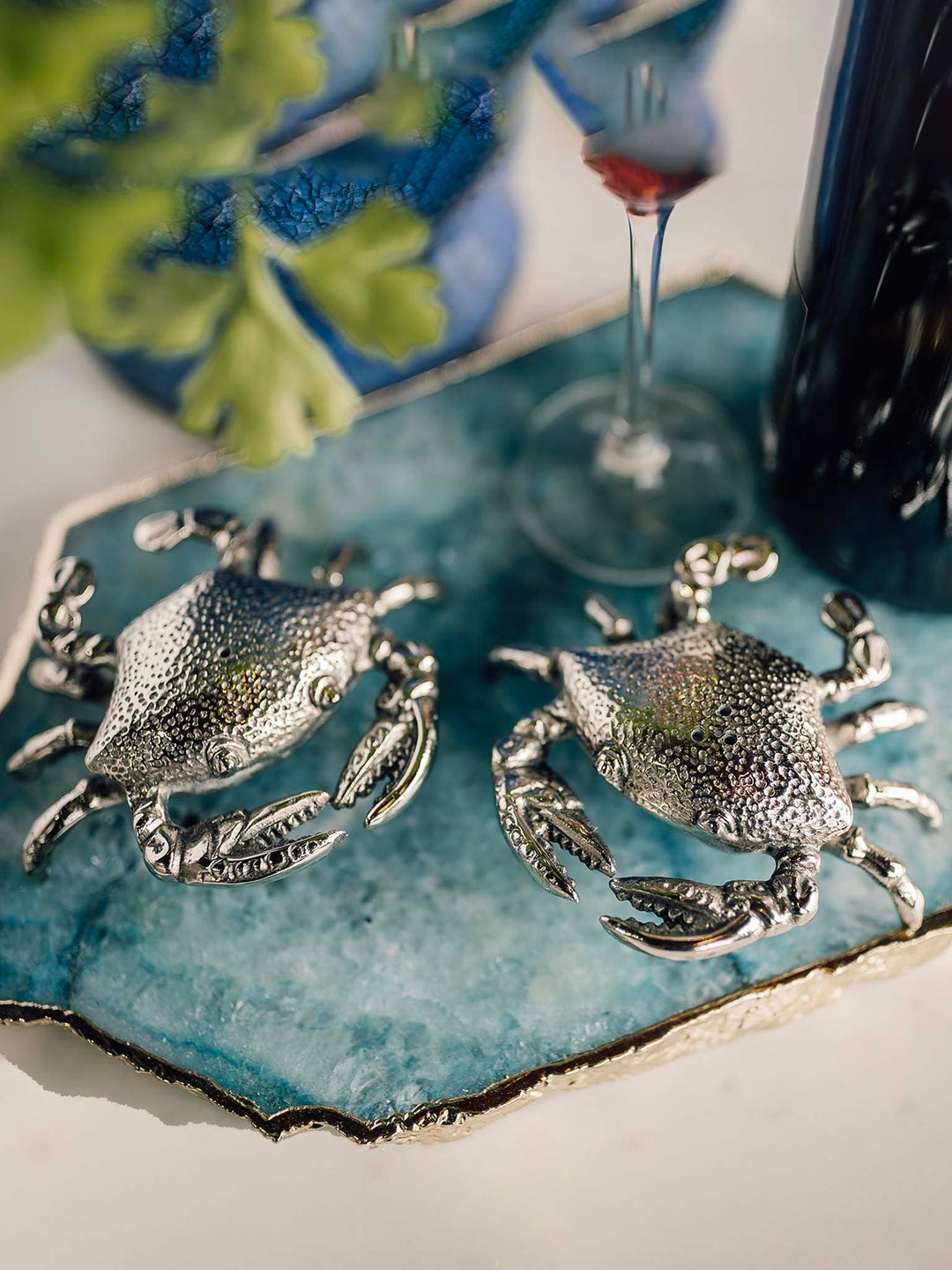 Silver Crab Salt & Pepper Set, 12cm