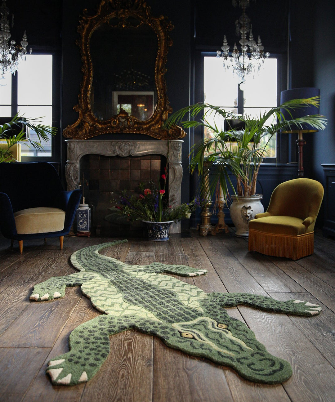 Crocodile Rug, woolen rug, Doing good Animal rugs