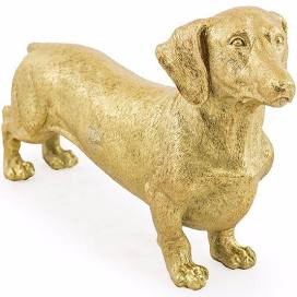 Gold dachshund sculpture – Animal Sculpture