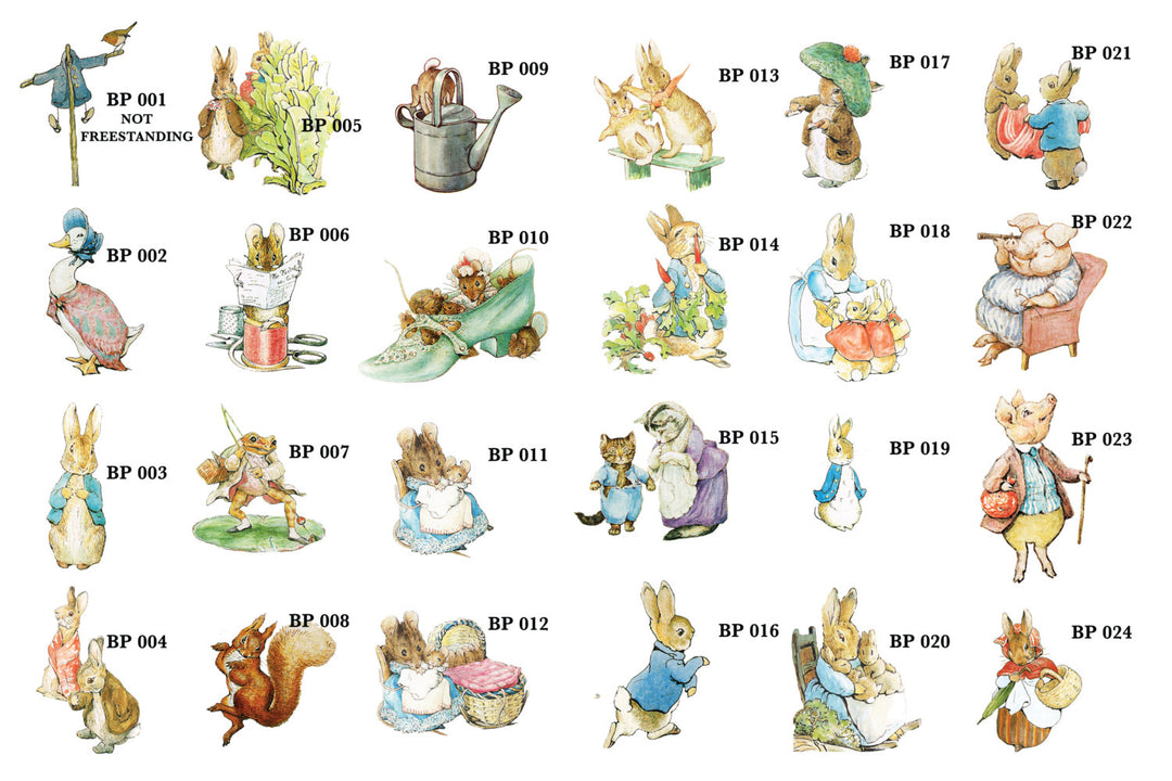 Beatrix Potter  Peter Rabbit Decor – Table Centrepiece – Peter Rabbit Free Standing Figures
