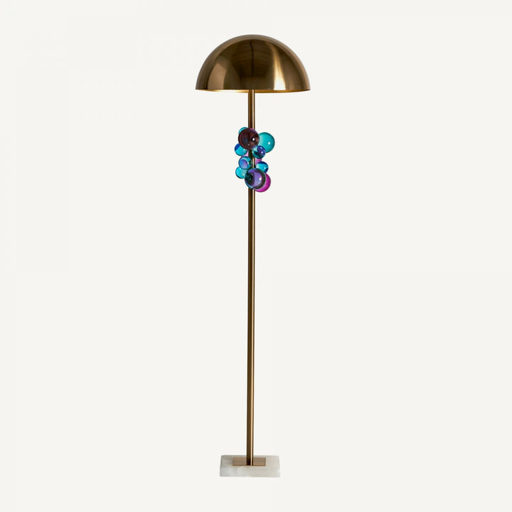 art deco crystal floor lamp brass 