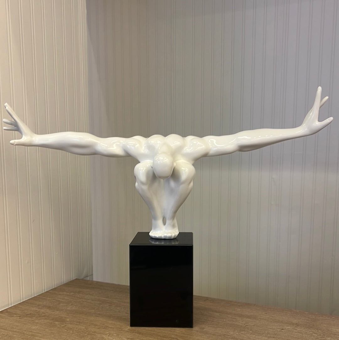 Male Nude Arms Outstretched  Aesthetic Muscular Male Sculpture