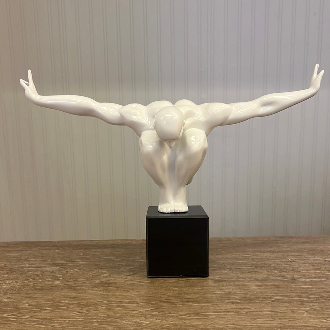 Male Nude Arms Outstretched  aesthetic muscular Male Sculpture –  Small