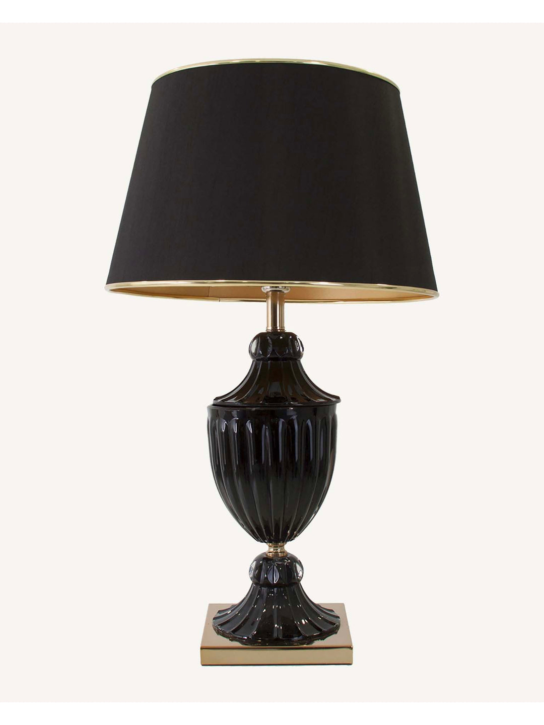 Black and Gold Table Lamp Art Deco Style