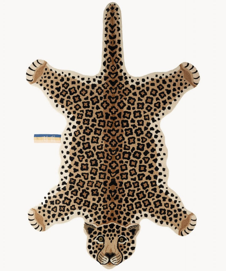 Leopard Rug, Animal Rug, Wool Rugs,  95cm - 150cm