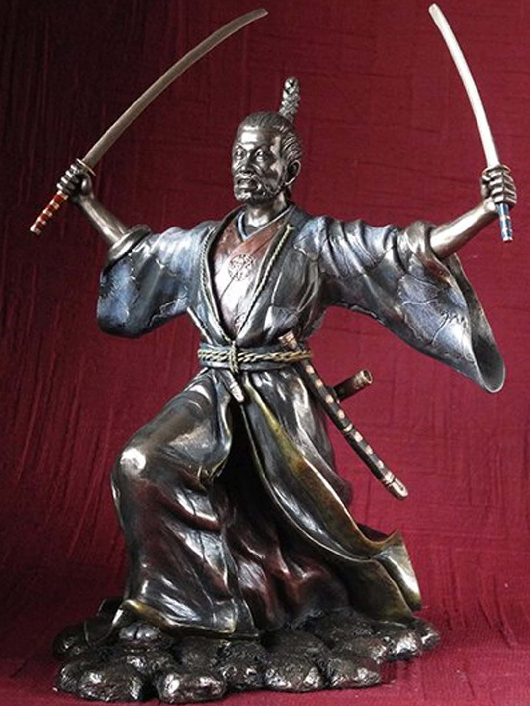 Japanese Warriors, Kenjutsu Samurai Sculpture, 23cm