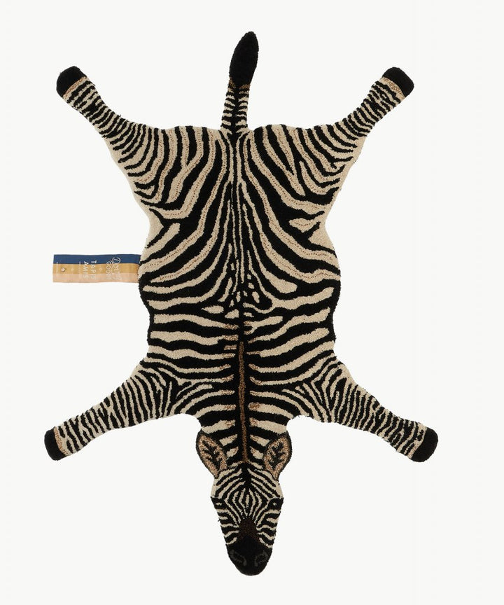 Hand Tufted Large Zebra Rug, Wool Rugs