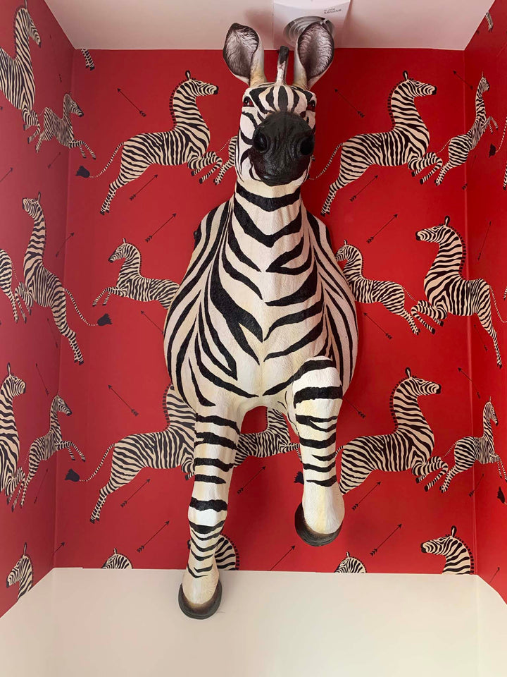 zebra wall decoration, running zebra sculpture, Zebra Wall Head Small, Zebra
